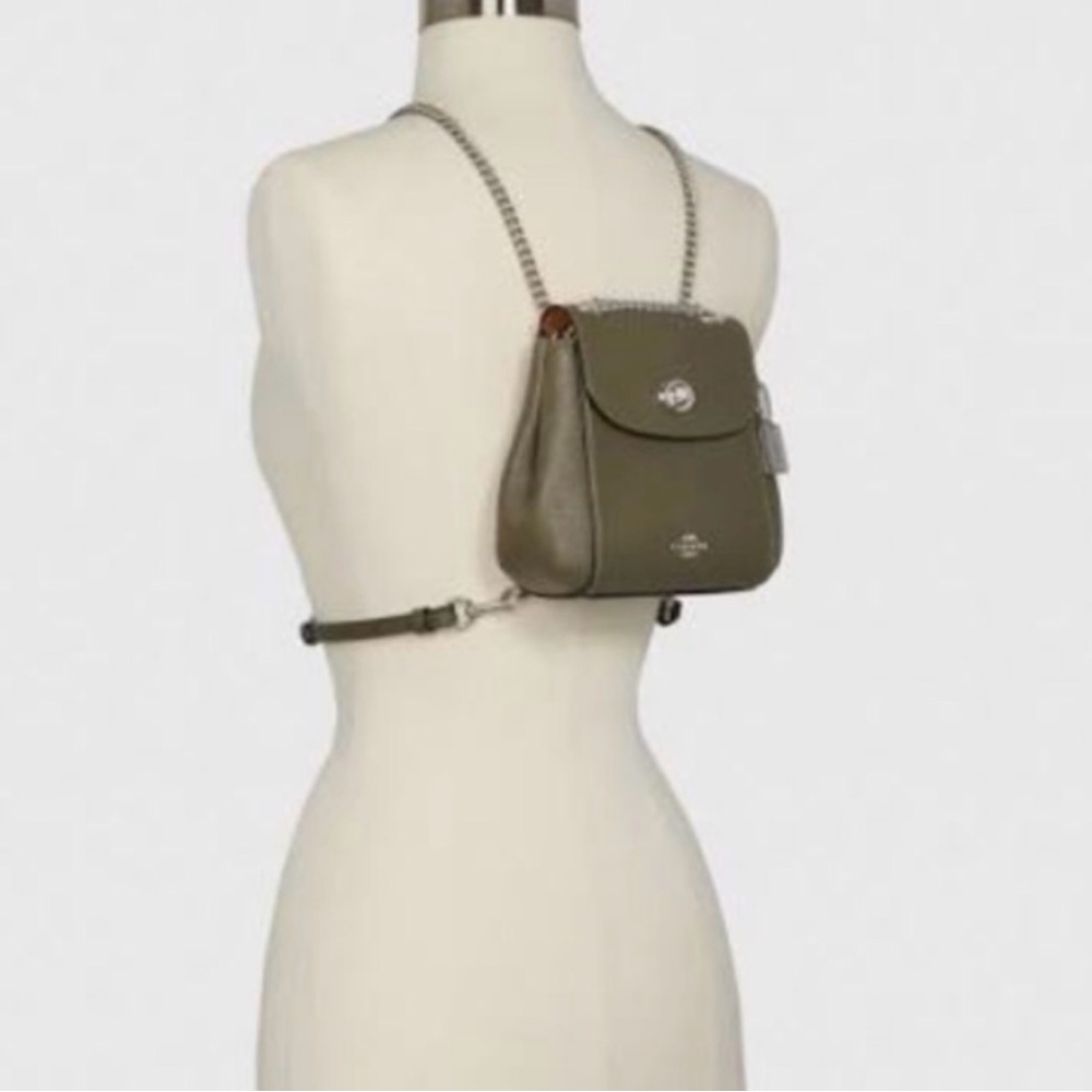 Coach Olive Green Mini Backpack